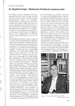 Abb. 1: Dr. Siegfried Anger Ende April 2005 (Foto: Dietrich Anger)