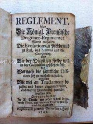 Reglement für die Königlich-Preußischen Dragoner-Regimenter