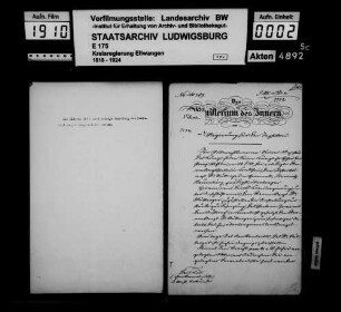Besetzung der Oberamtsarztstelle zu Crailsheim
