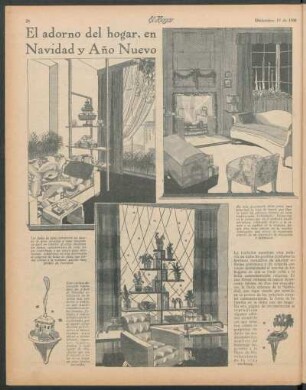 El adorno del hogar, en Navidad y Año Nuevo
