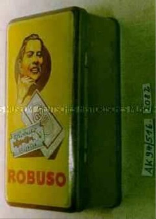 Blechdose für Rasierutensilien "ROBUSO SOLINGEN"