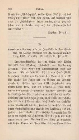 326-327 [Rezension] Konrad von Marburg und die Inquisition in Deutschland