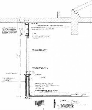 Bad Liebenzell: Empfangsgebäude Stellwerks-Vorbau Vertikalschnitt