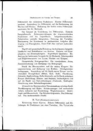 I. Mathematik und Mechanik