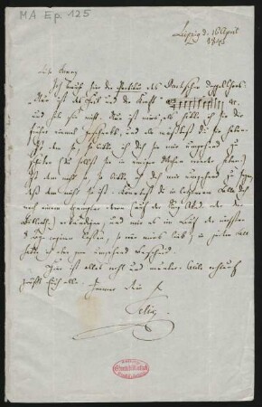Brief an Fanny Hensel : 16.04.1843
