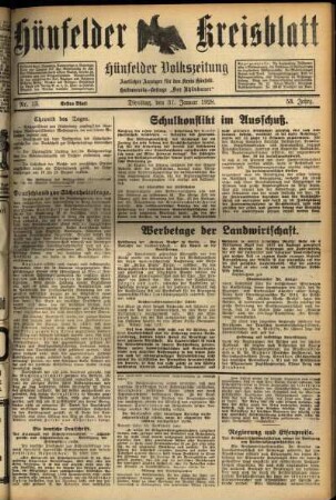 Erste Ausgabe vom Dienstag, den 31. Januar 1928.
