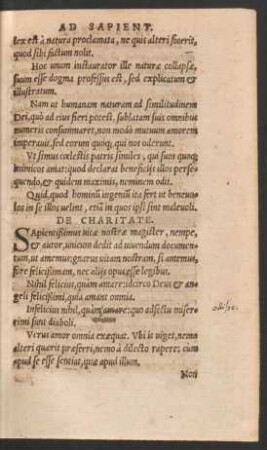 De Charitate.