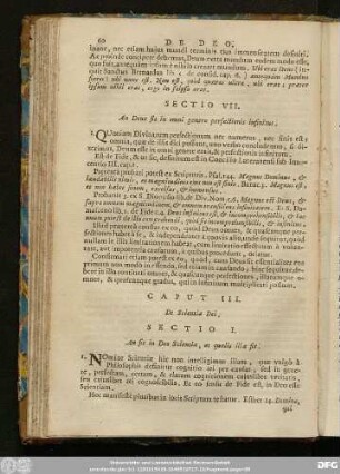 Caput III. De Scientia Dei.