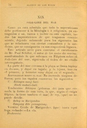 XIX. Folk-lore del mar