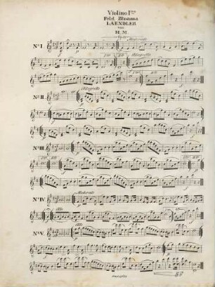 Feld-Bloama : Laendler für zwei Violinen, Viola und Bass ; op. 32