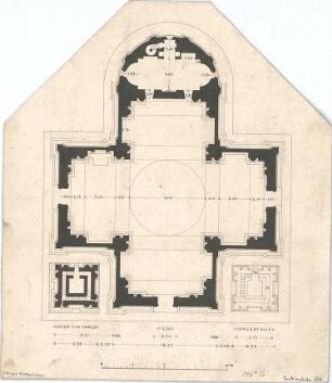 Stegmann, Carl von; Zeichnungen für Publikationen - San Biagio in Montepulciano (Grundriss)