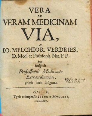 Vera Ad Veram Medicinam Via