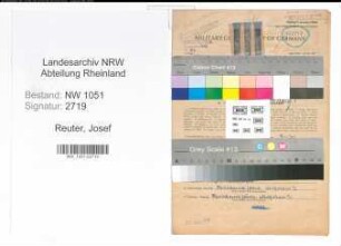 Entnazifizierung Josef Reuter , geb. 07.10.1905 (Beamter)