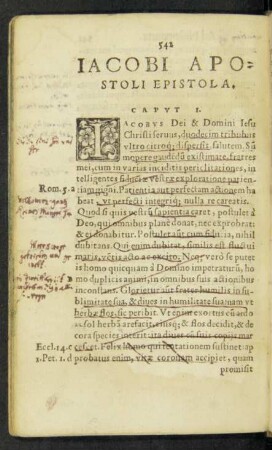 Iacobi Apostoli Epistola.