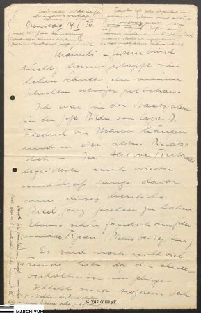 Reisebriefe Will Sohls an Ruth Sohl