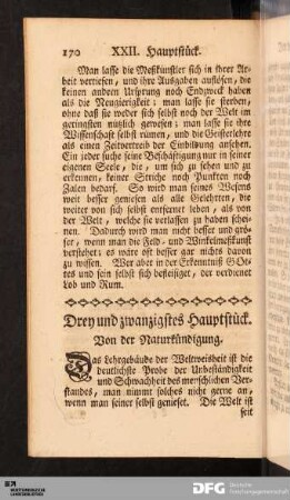 XXIII. Hauptstück. Von der Naturkündigung.