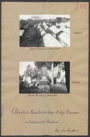 In Galizien und Rußland: Juden-Friedhof in Kowel 1916