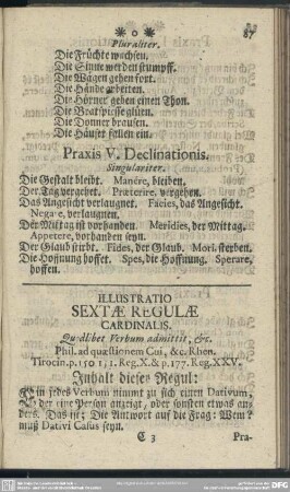 Illustratio Sextae Regulae Cardinalis. Quodlibet verbum admittit, [et]c.