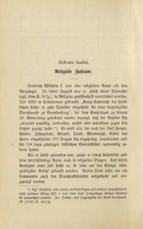 Siebentes Kapitel. Religiöse Zustände