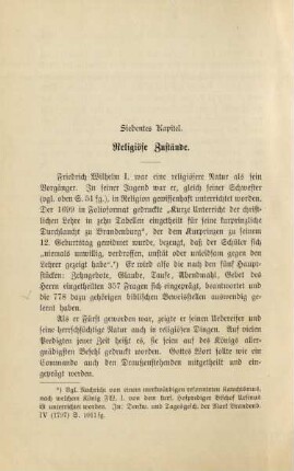 Siebentes Kapitel. Religiöse Zustände