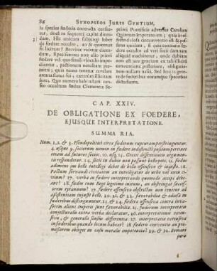 Cap. XXIV. De Obligatione Ex Foedere, Ejusque Interpretatione.