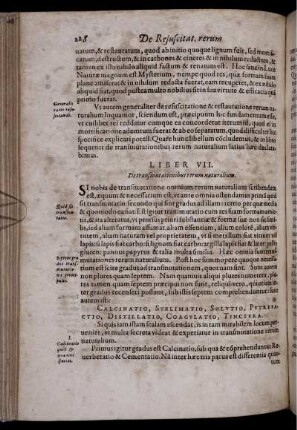Liber VII. De transmutationibus rerum naturalium