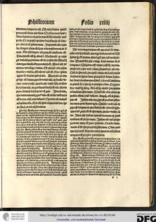 Hic Arestoteles ex premissis movet unam dubitationem et intendit tale argumentum, de quocumque potest dici tunc...