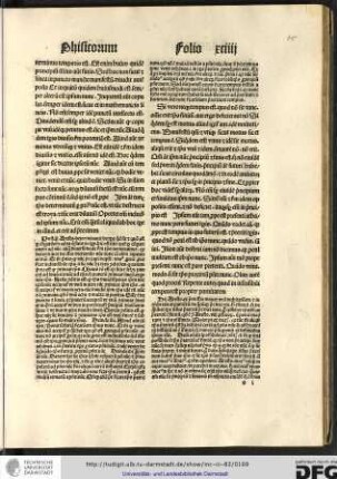 Hic Arestoteles ex premissis movet unam dubitationem et intendit tale argumentum, de quocumque potest dici tunc...