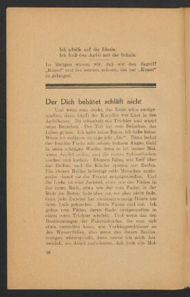 Der Dich behütet schläft nicht