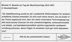 GPS für die Landwirtschaft in Bayern