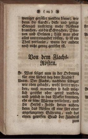 Von dem Flachs-Rösten.