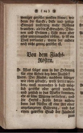Von dem Flachs-Rösten.