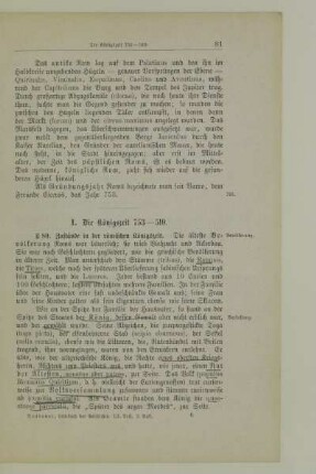 I. Die Königszeit 753-510
