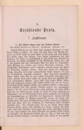 A. Erzählende Prosa