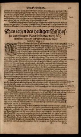 Das leben des heiligen Bischoffes und bekenners Sanct Disiboden/ ...