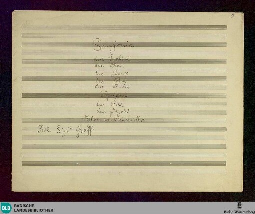 Symphonies - Don Mus.Ms. 556 : C