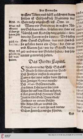 Das Vierdte Capitel