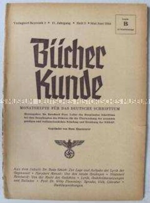 Fachzeitschrift "Bücher Kunde" über das deutsche Verlagswesen und Neuerscheinungen auf dem Büchermarkt