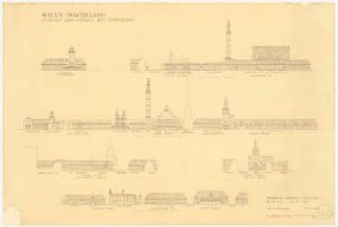 Generalbebauungsplan Welun: Aufbau des Stadtkerns, Ansichten 1:500