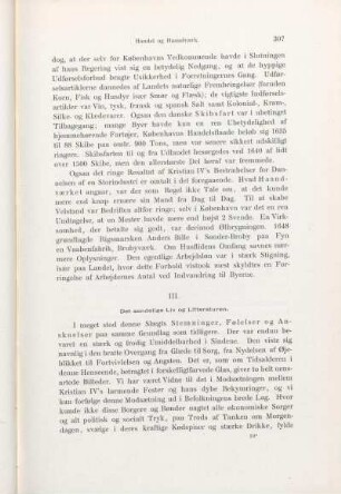 III. Det aandelige Liv og Litteraturen.
