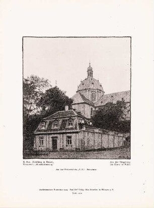 Dom, Fulda: Perspektivische Ansicht (aus: Architekt. Rundschau, hrsg.v. Eisenlohr & Weigle, 1914)