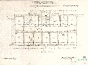 Fischer, Theodor; Innsbruck (Österreich); Hotel Europa, Erweiterung - Grundriss 1. OG