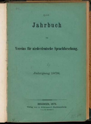 [4].1878: Jahrbuch des Vereins für Niederdeutsche Sprachforschung