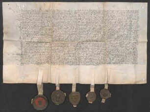 Schuldbrief des Bischofs Georg von Speyer gegenüber Zeisolf von Adelsheim über 1000 Gulden zu 4 Prozent.