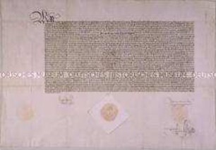 Achtbrief von Maximilian I. Kaiser des Heiligen Römischen Reiches für Franz von Sickingen