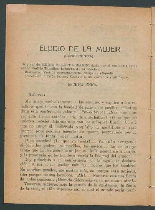 Elogio de la mujer : (Conferencia)