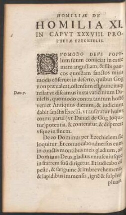 Homilia XI. In Caput XXXVIII. Prophetae Ezechielis.