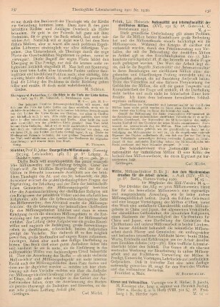 238 [Rezension] Witte, Johannes, Aus dem Missionsleben draußen für die Arbeit daheim. 2. Aufl