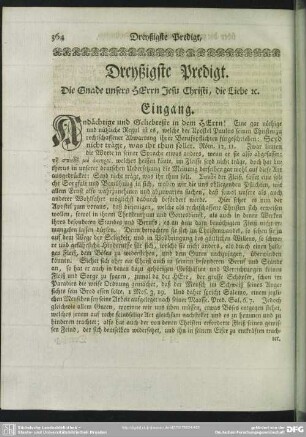 Dreyßigste Predigt
