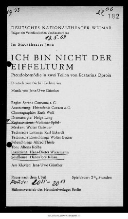 Ich bin nicht der Eiffelturm